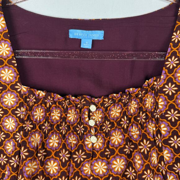 Draper James Geo-floral Square Neck Top Size S - Picture 3 of 10